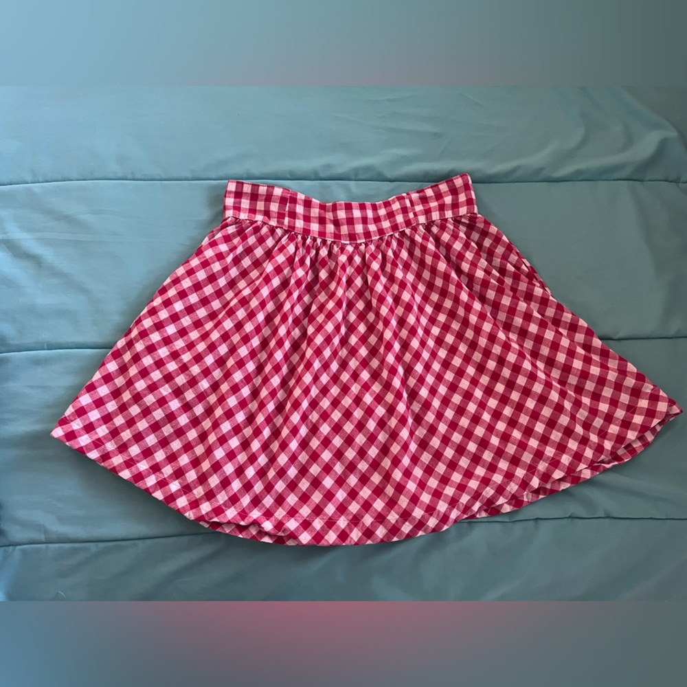 Forever 21 Red and White Skater Mini Skirt